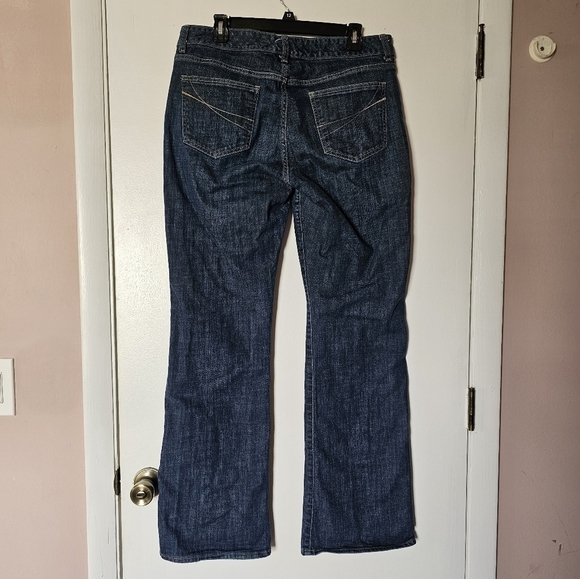 GAP curvy flare tall dark-wash classic boho western midrise Size 14L - Picture 4 of 7